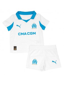 Billige Olympique de Marseille Hjemmedraktsett Barn 2025-26 Kortermet (+ Korte bukser)